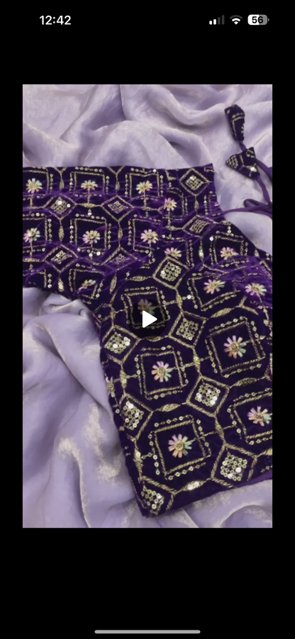 Saree With Stitched Blouse