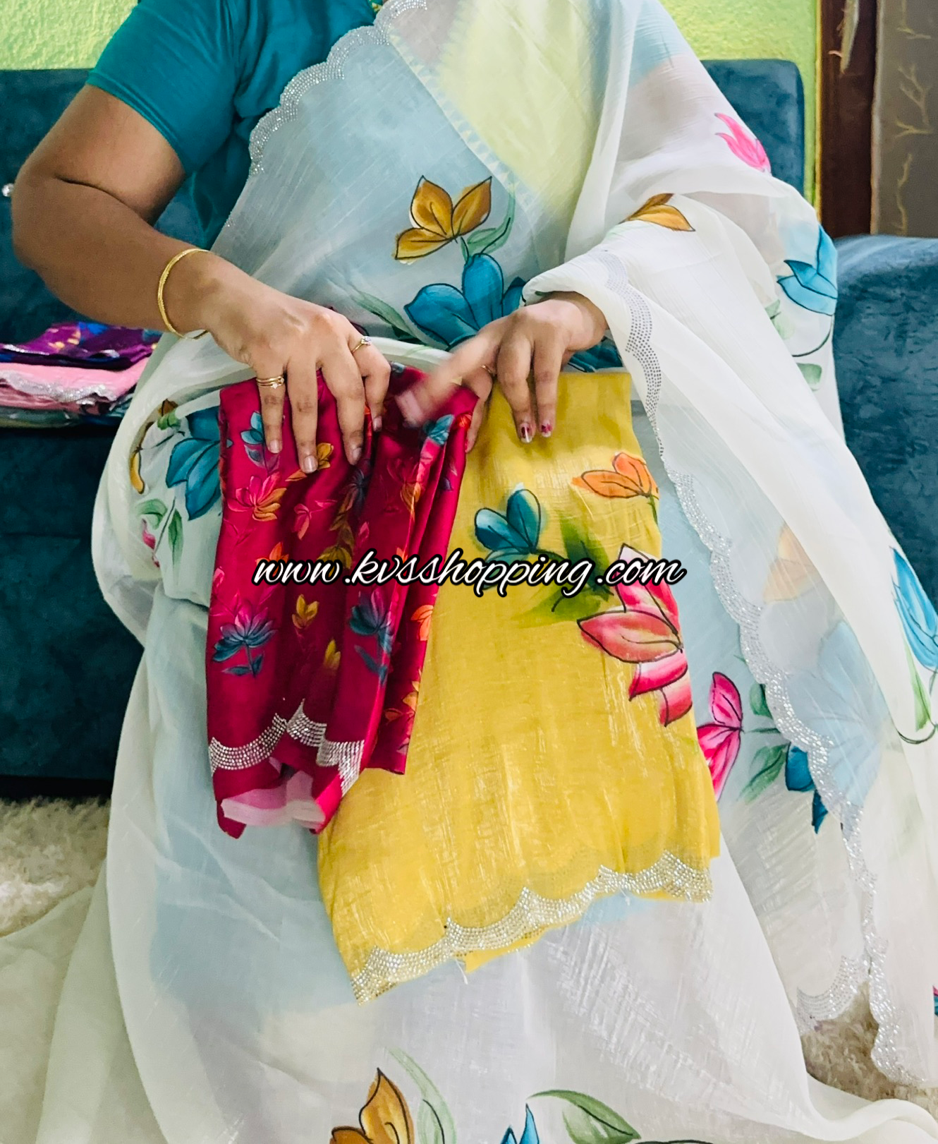 Hand painted Work Budget sarees