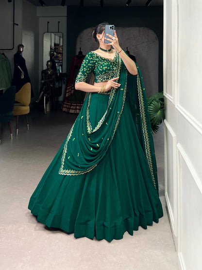 A georgette story with a glamorous Lehenga