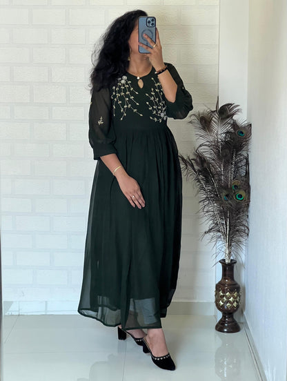 Georgette handwork kurtis