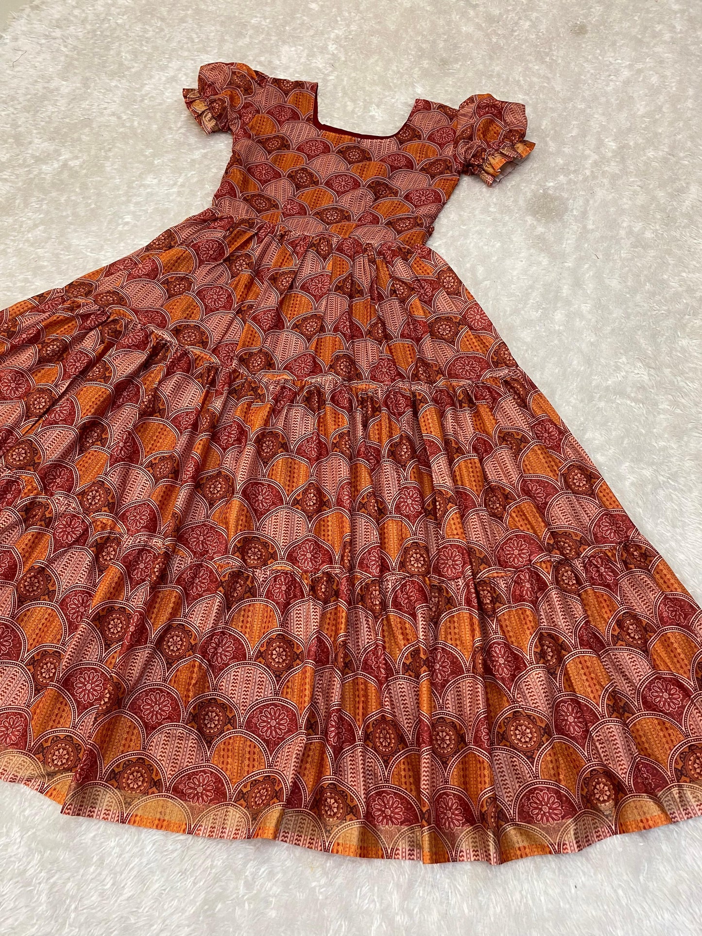 Cotton Silk Printed Gowns