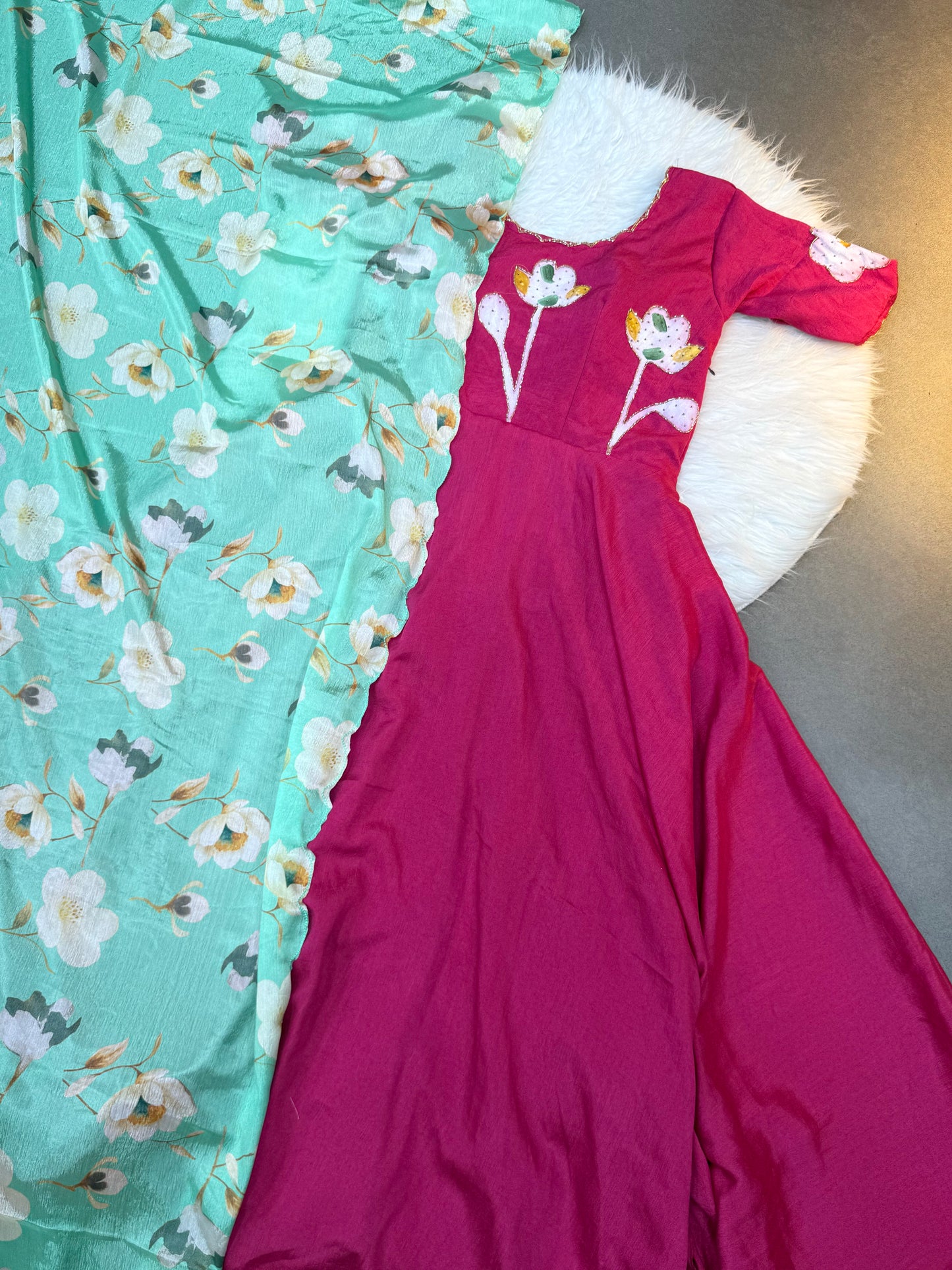 Café Party Desginer Paint Maggam gowns