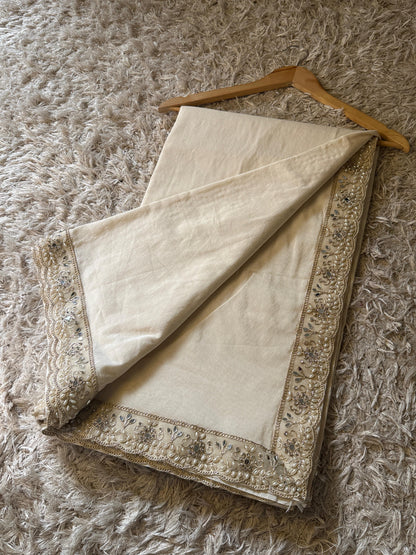 Samantha mam inspired saree with unique lace vintage style