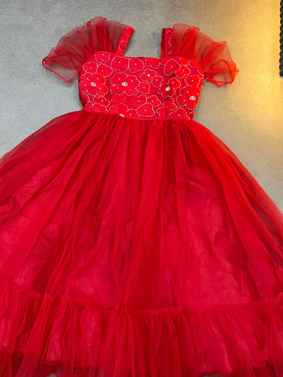Café Gown Red rose style ✨
