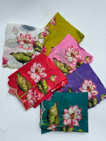 Tulips Georgette Sarees