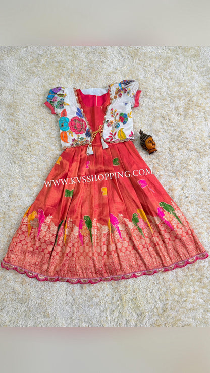 Kids 2 in One gowns Parrot Gowns