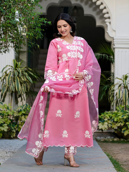 Summer special embroidery kurtis sets