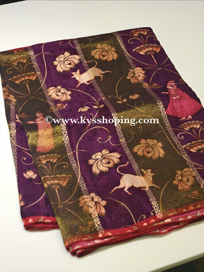 Pure Tissues Kalamkari luxe Saree (Celebrate Inspired)