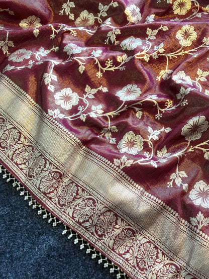Cosmos silk saree with Unstich blouse budget