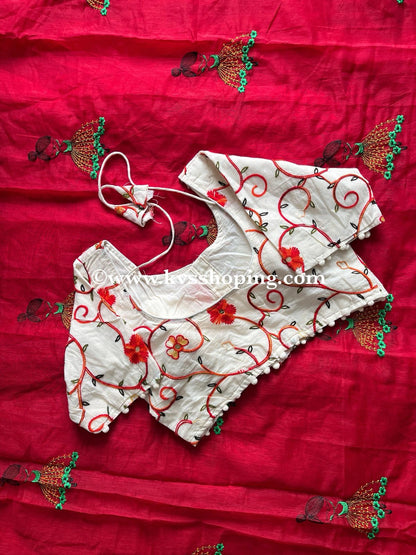 Premium Chanderi Saree with stitched Blouse (Celebrate inspired)