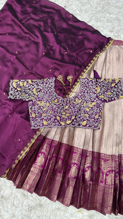 Kanchipuram Stitched Lehenga set