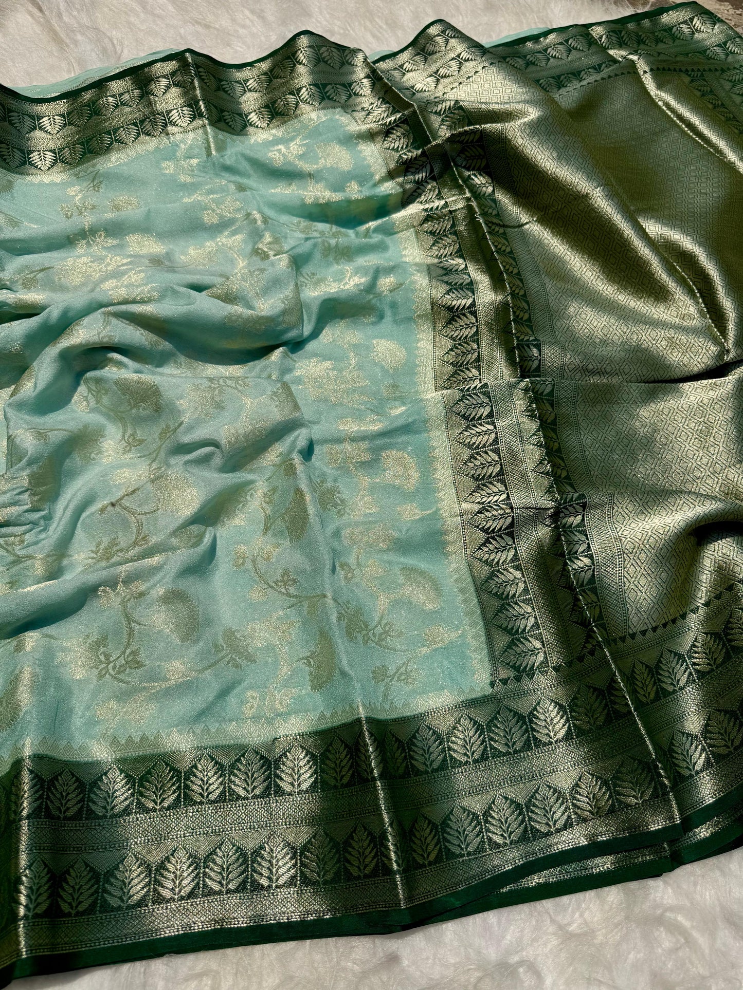 Handloom katan soft Georgette classy sarees