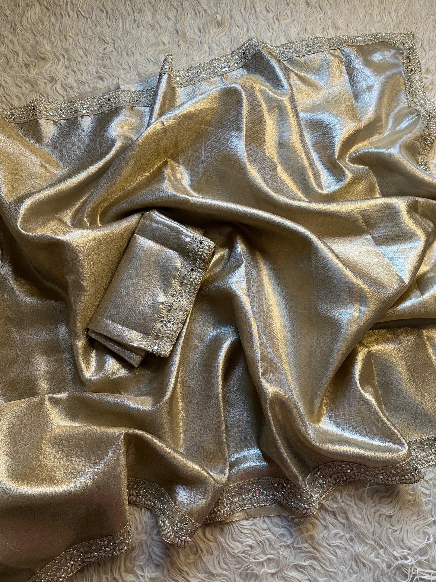Celebrity inspired , Kanjivaram Saree with Lace Luxe sarees