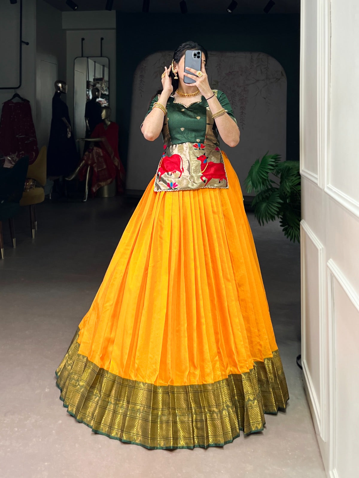 Co-ord Jacquard Paithani Lehenga