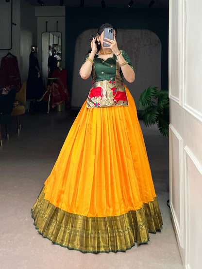 Co-ord Jacquard Paithani Lehenga