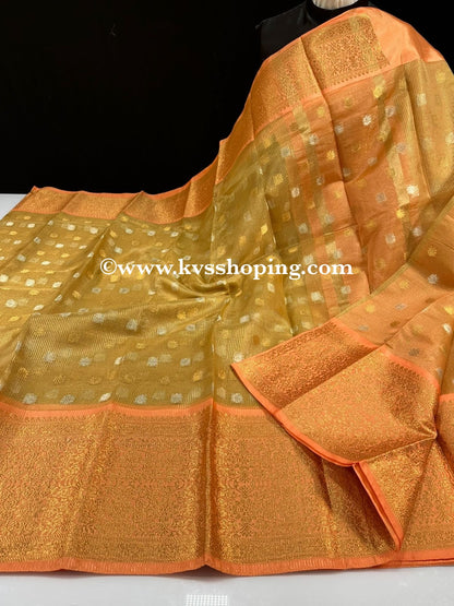 Semi Soft Golden Kota Tissue Budget Sareea (Celebrate inspired)