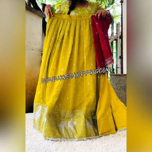 Unicorn sparrow pastel Lehenga Sets