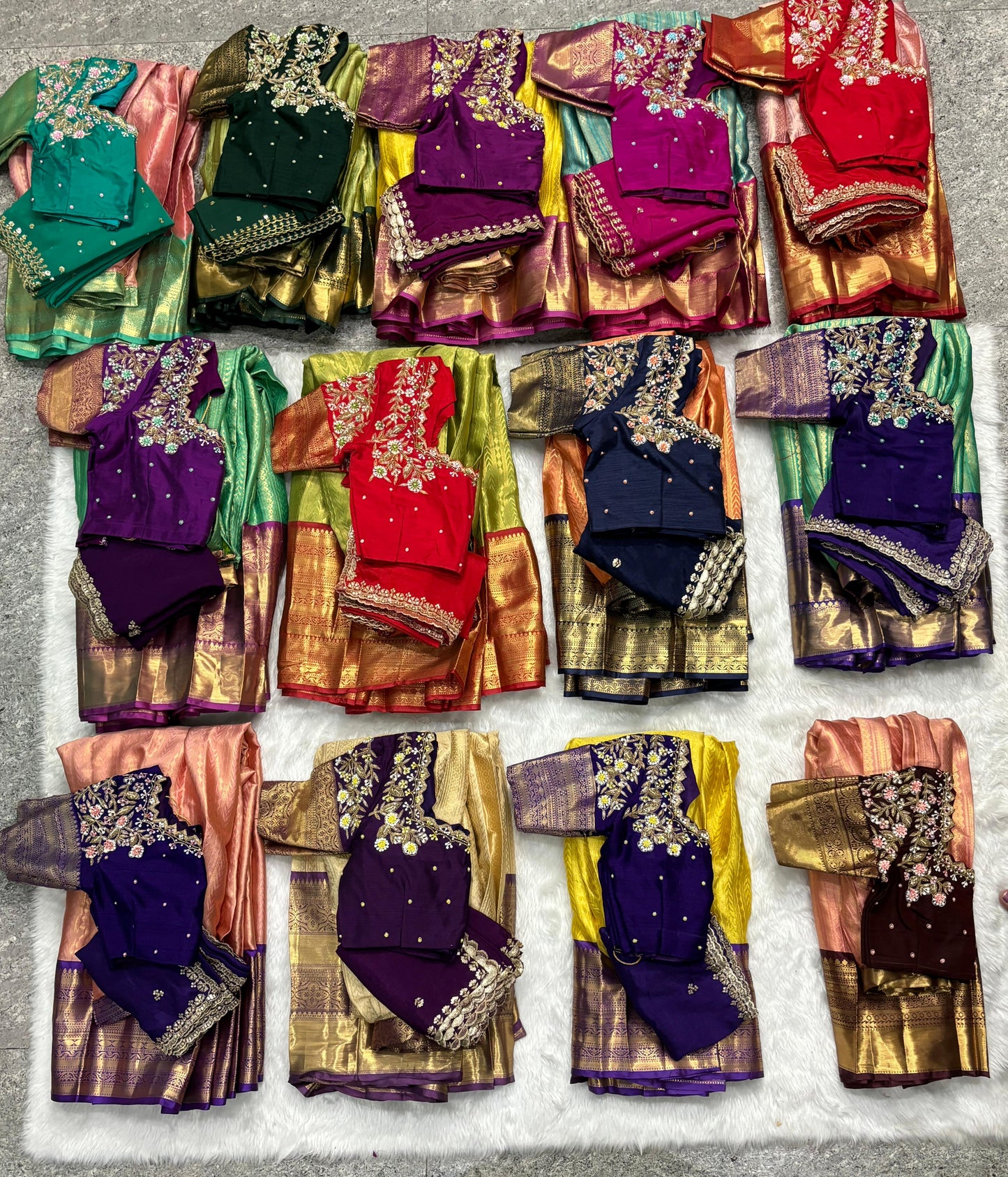 Kanchipuram Maggam work Lehenga sets
