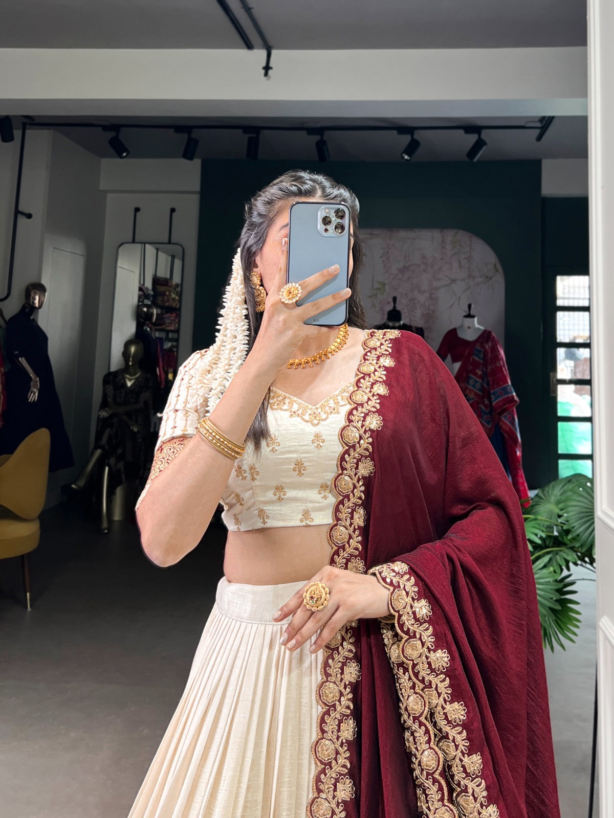 Festival Wibe lehengas vichitra silk  work