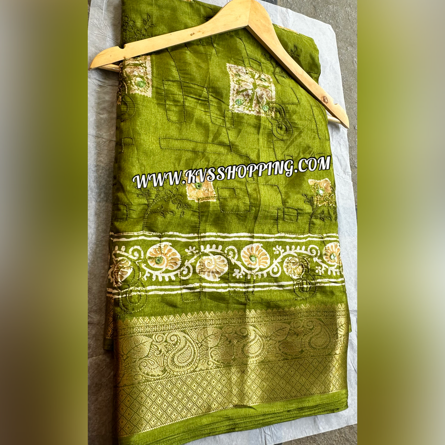 Shiobari With Bandhini soft Muslin Silk Budget saree (celebrate inspired)