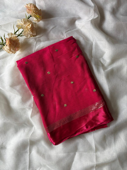 Georgette saree with stitched blouse