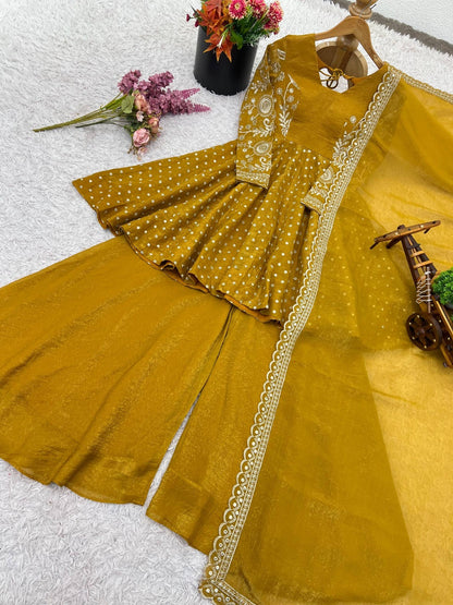 3 Pieces set Anarkali Gown dancing  sets
