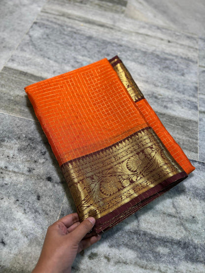 Vintage Checks  trending tradition saree