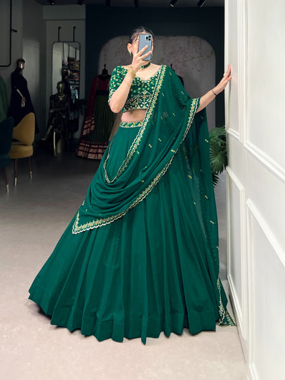 A georgette story with a glamorous Lehenga