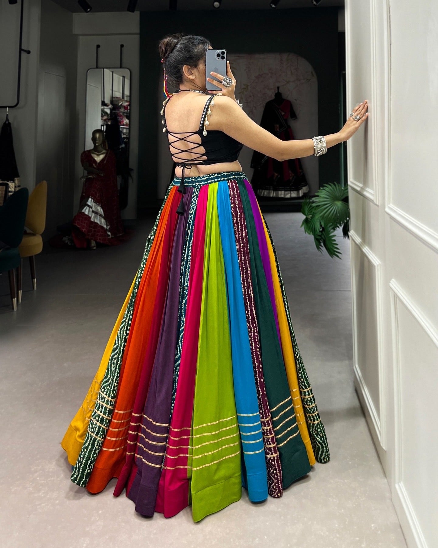 Pure Multi-colour Lehenga For Women – KVS FASHION BOUTIQUE