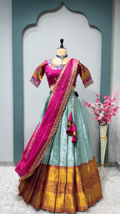 Kanchipuram Lehenga with belt