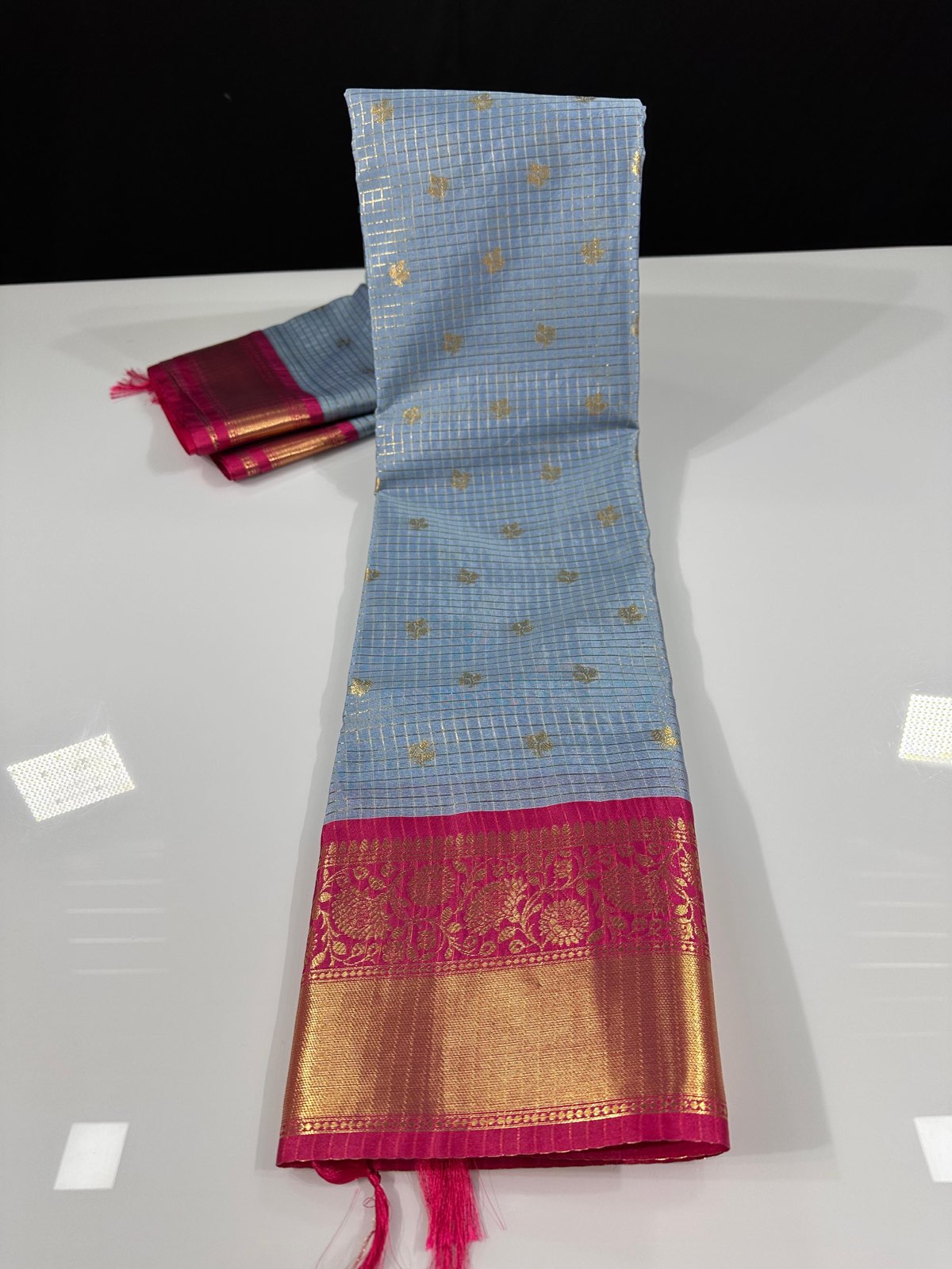 Classic Semi Gadwal Check Sarees