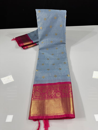 Classic Semi Gadwal Check Sarees