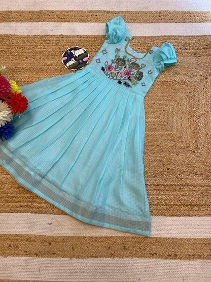 Banarasi Kora organza sarees with embroidery work