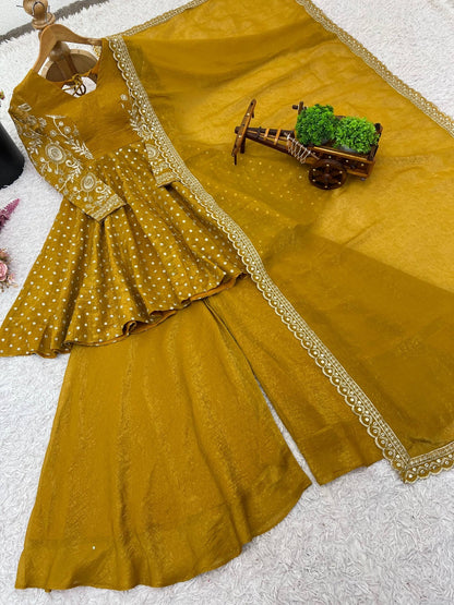 3 Pieces set Anarkali Gown dancing  sets