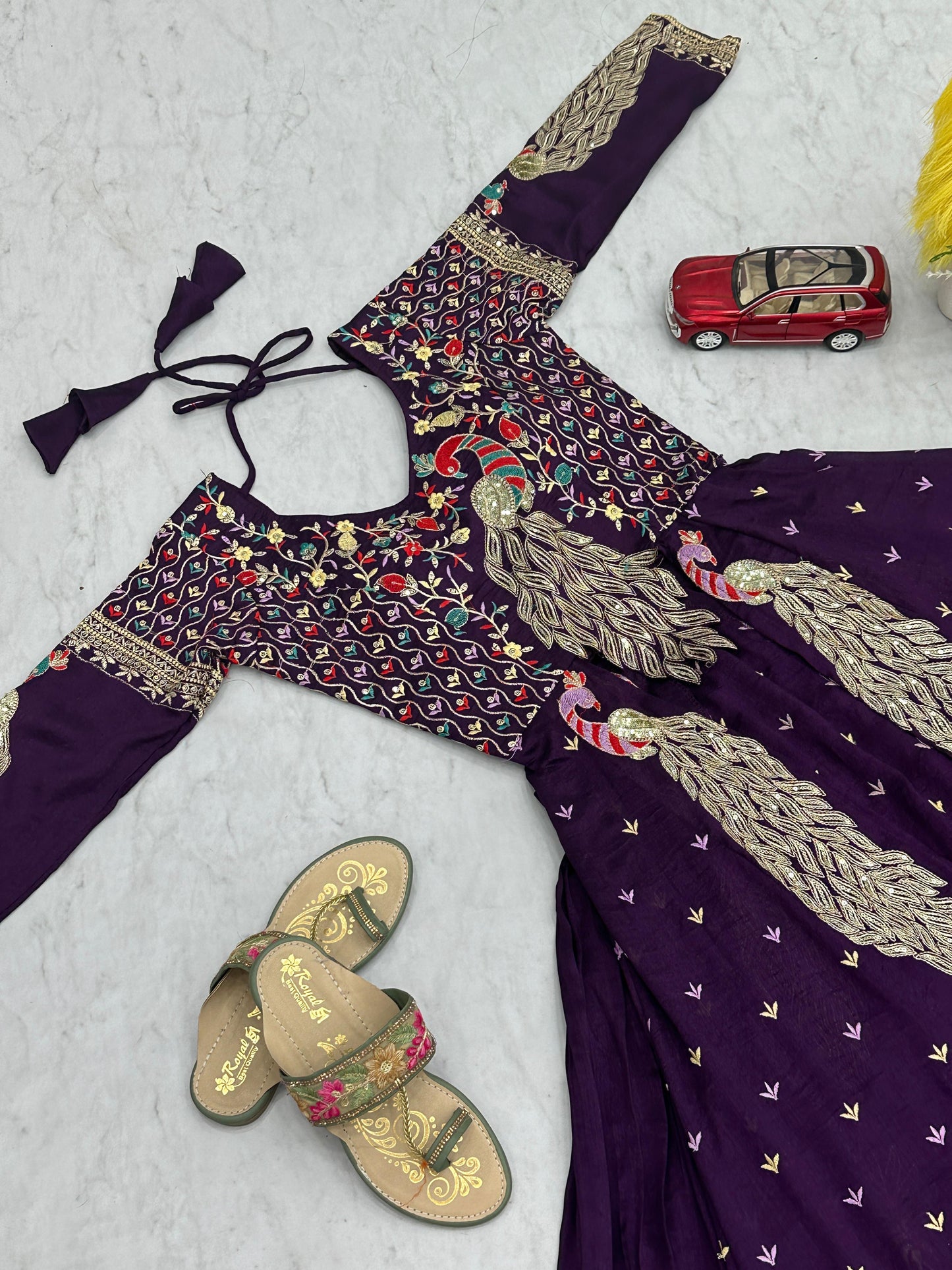 Partywear Set – Top, Lehenga & Shrug For Diwali 🍂