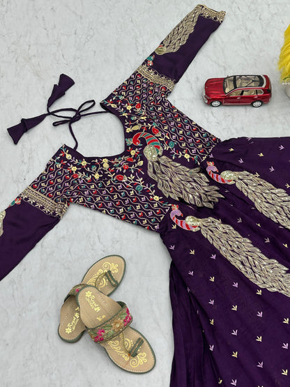 Partywear Set – Top, Lehenga & Shrug For Diwali 🍂