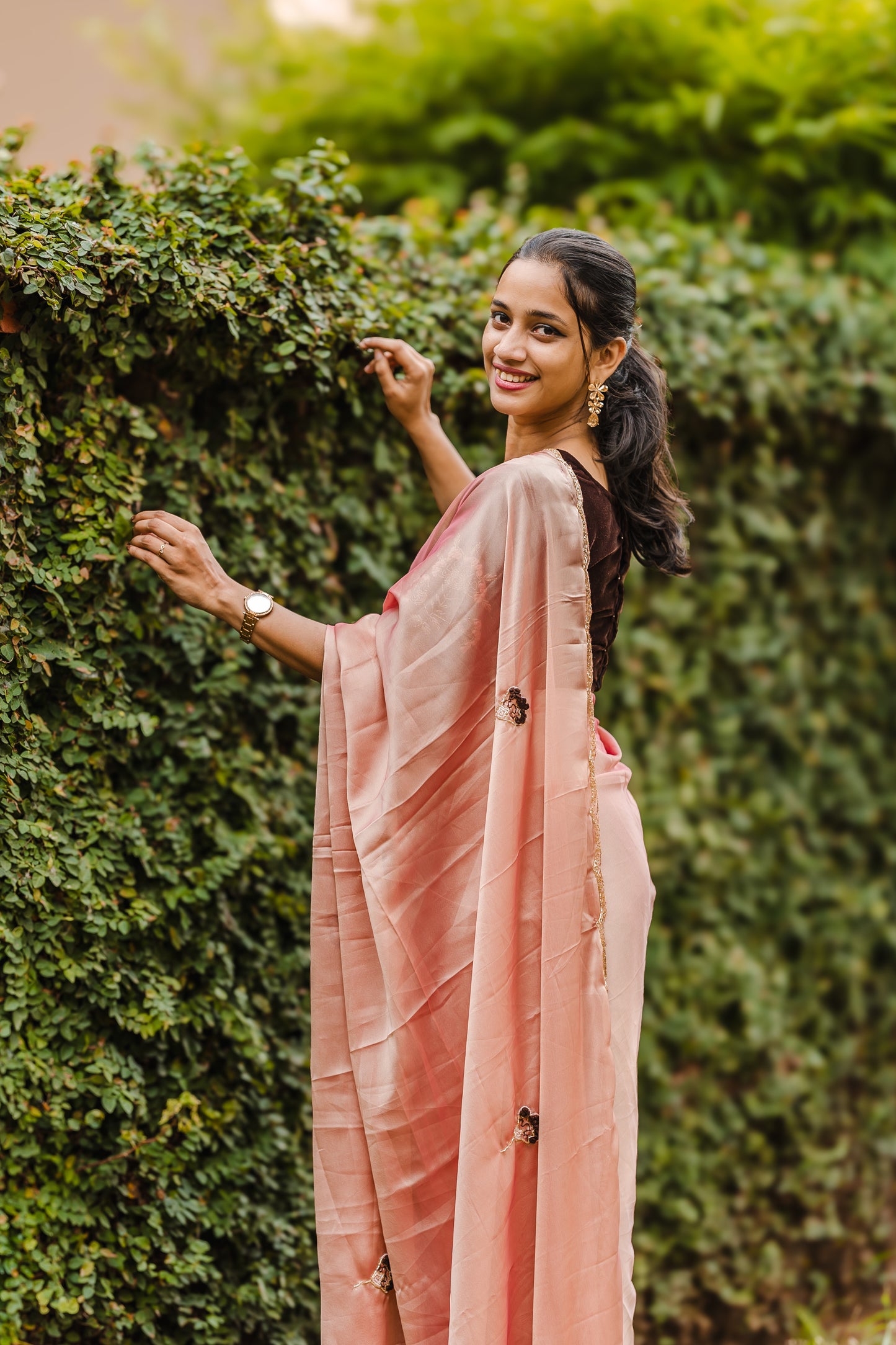 Saree With Stitched Blouse