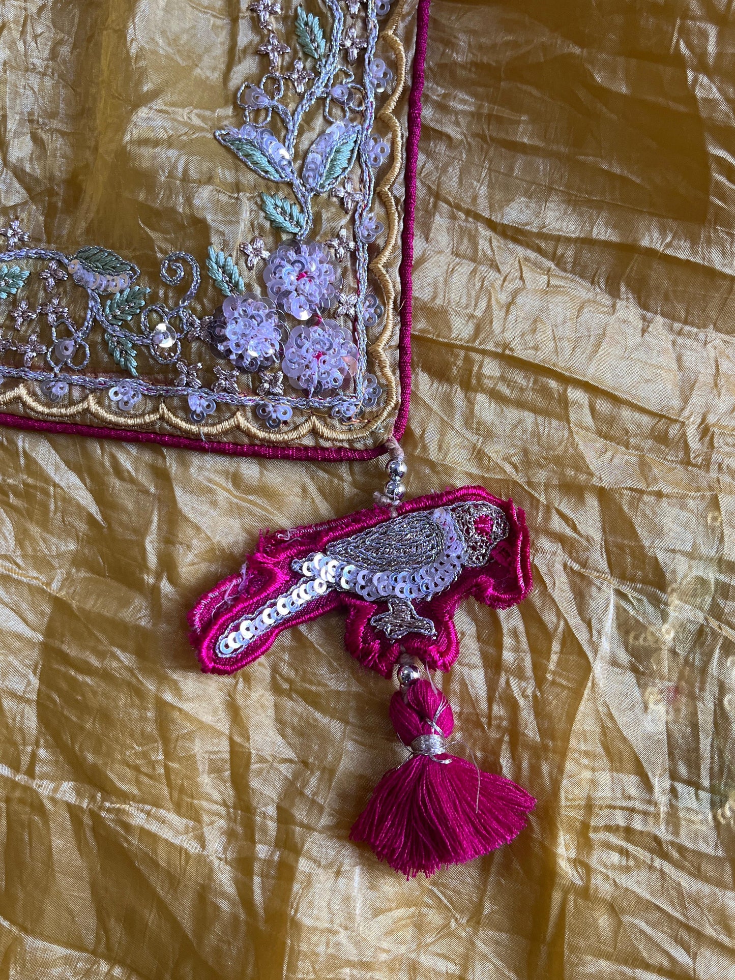 Saree With Stitched Organza Sarees