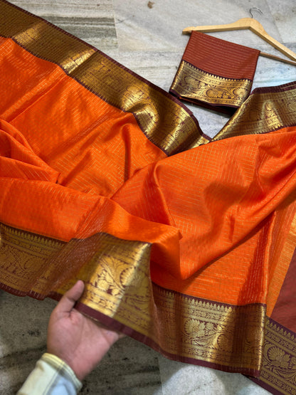 Vintage Checks  trending tradition saree