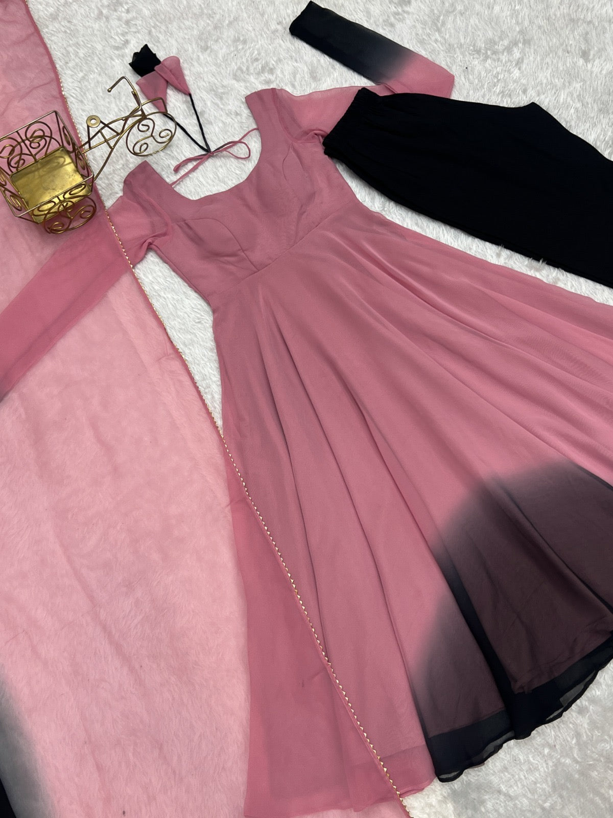 Rainbow Colour Anarkali Gowns