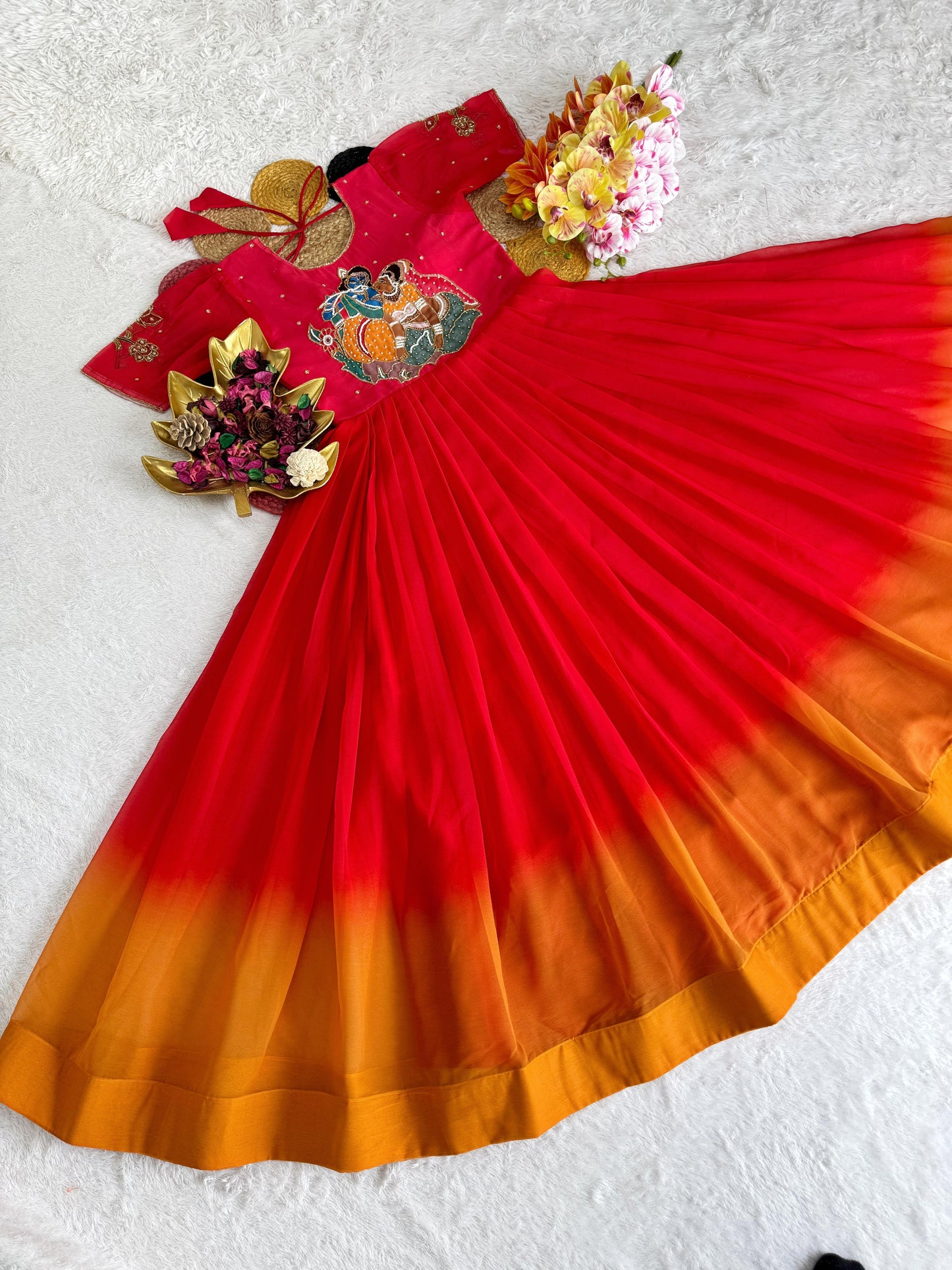 Kalamkari Gowns for festivals work gowns