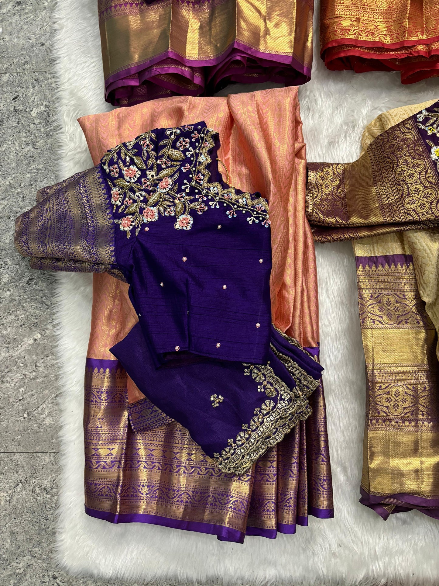 Kanchipuram Maggam work Lehenga sets