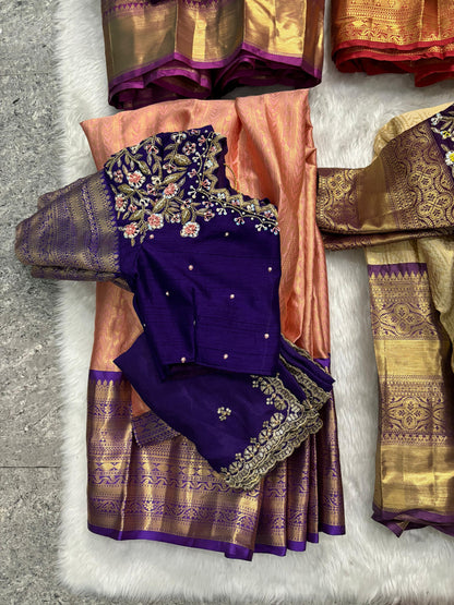 Kanchipuram Maggam work Lehenga sets