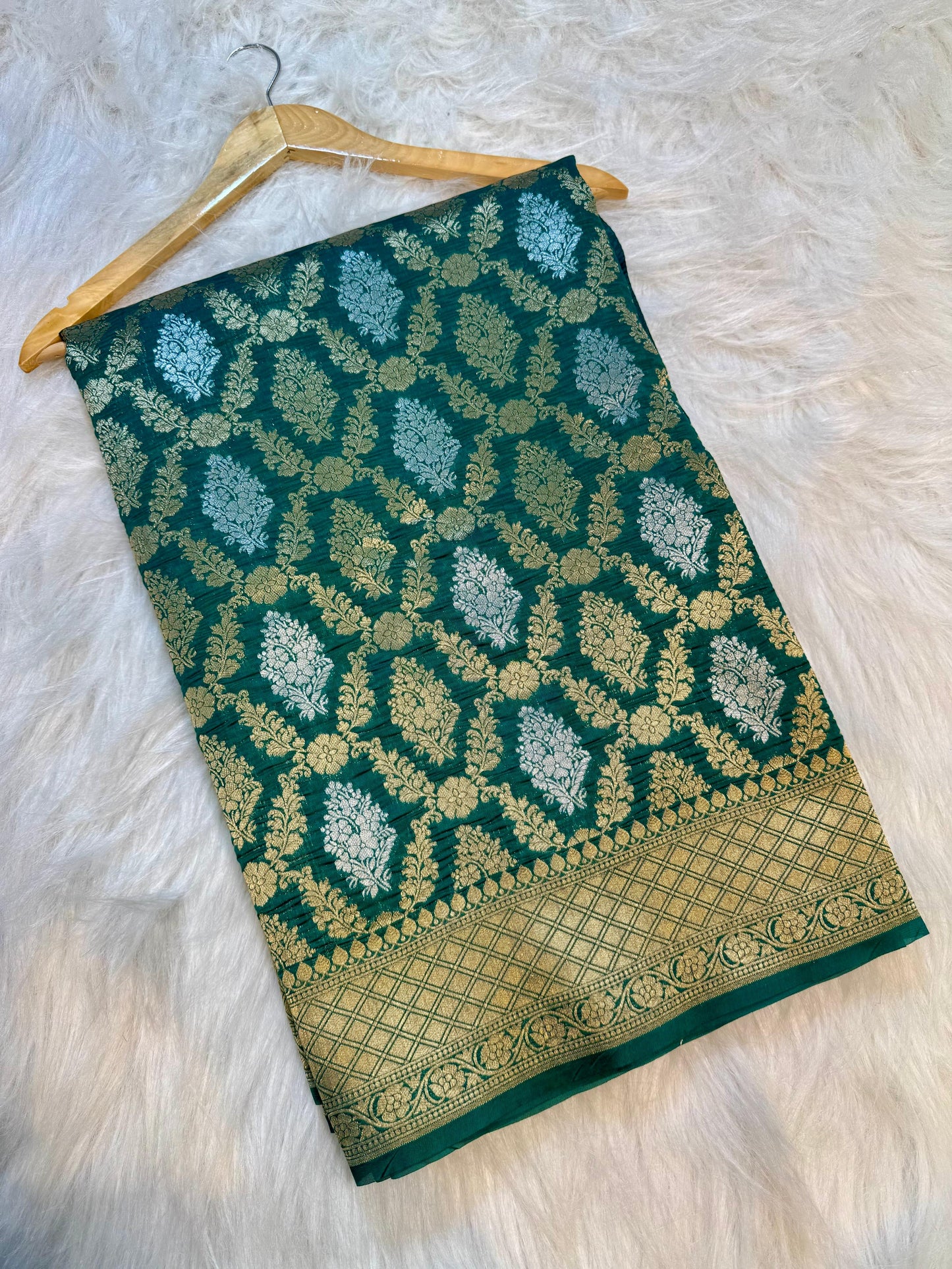 Amabani Mam inspired Banarasi Soft Katan silk