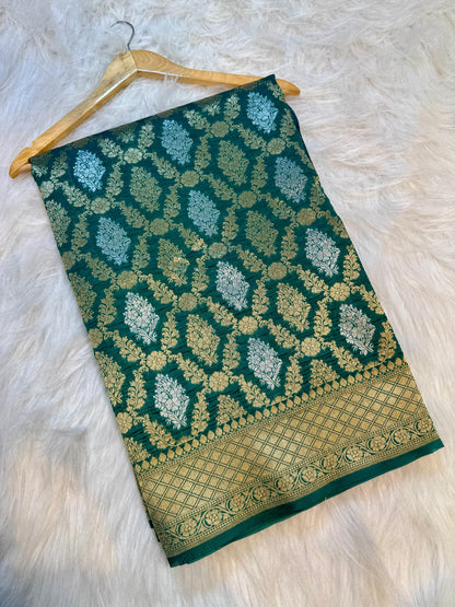 Amabani Mam inspired Banarasi Soft Katan silk