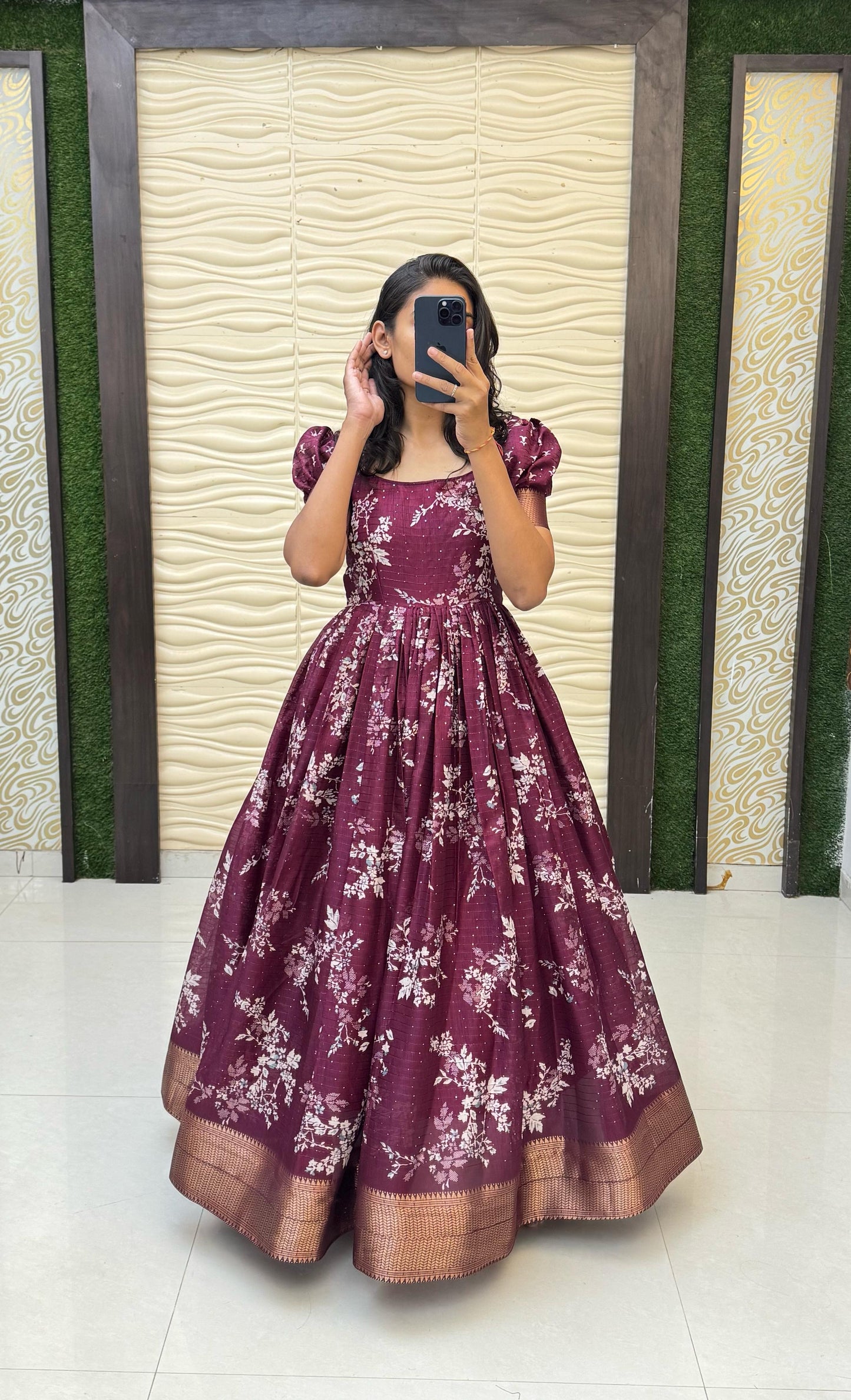 Dola silk fully stitched Wedding gowns