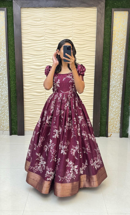 Dola silk fully stitched Wedding gowns