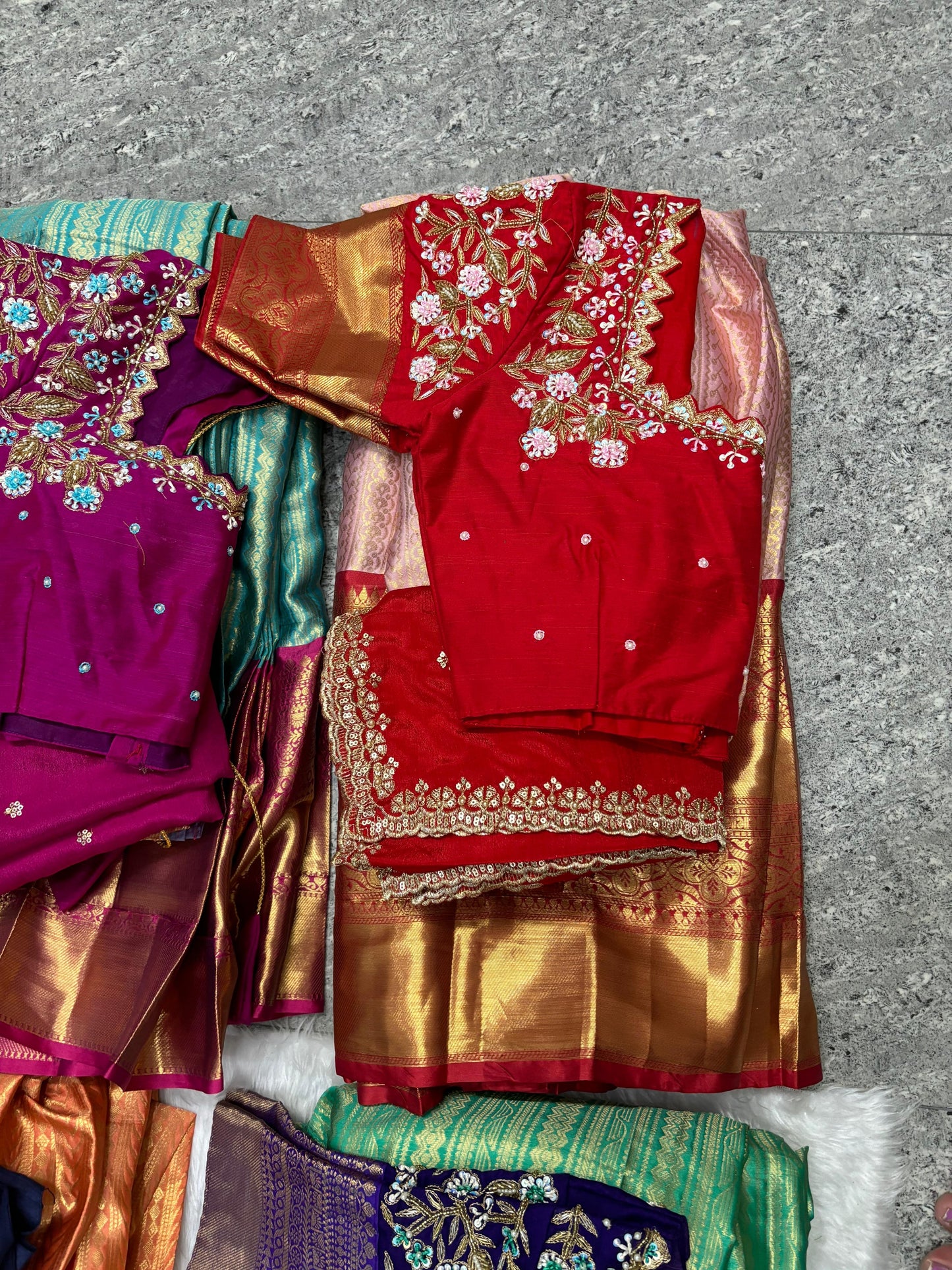 Kanchipuram Maggam work Lehenga sets
