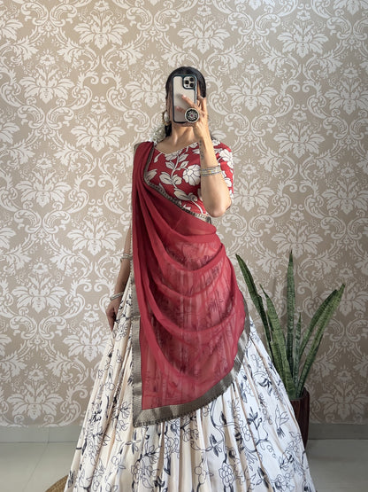 Kalamkari ready to wear lehengas