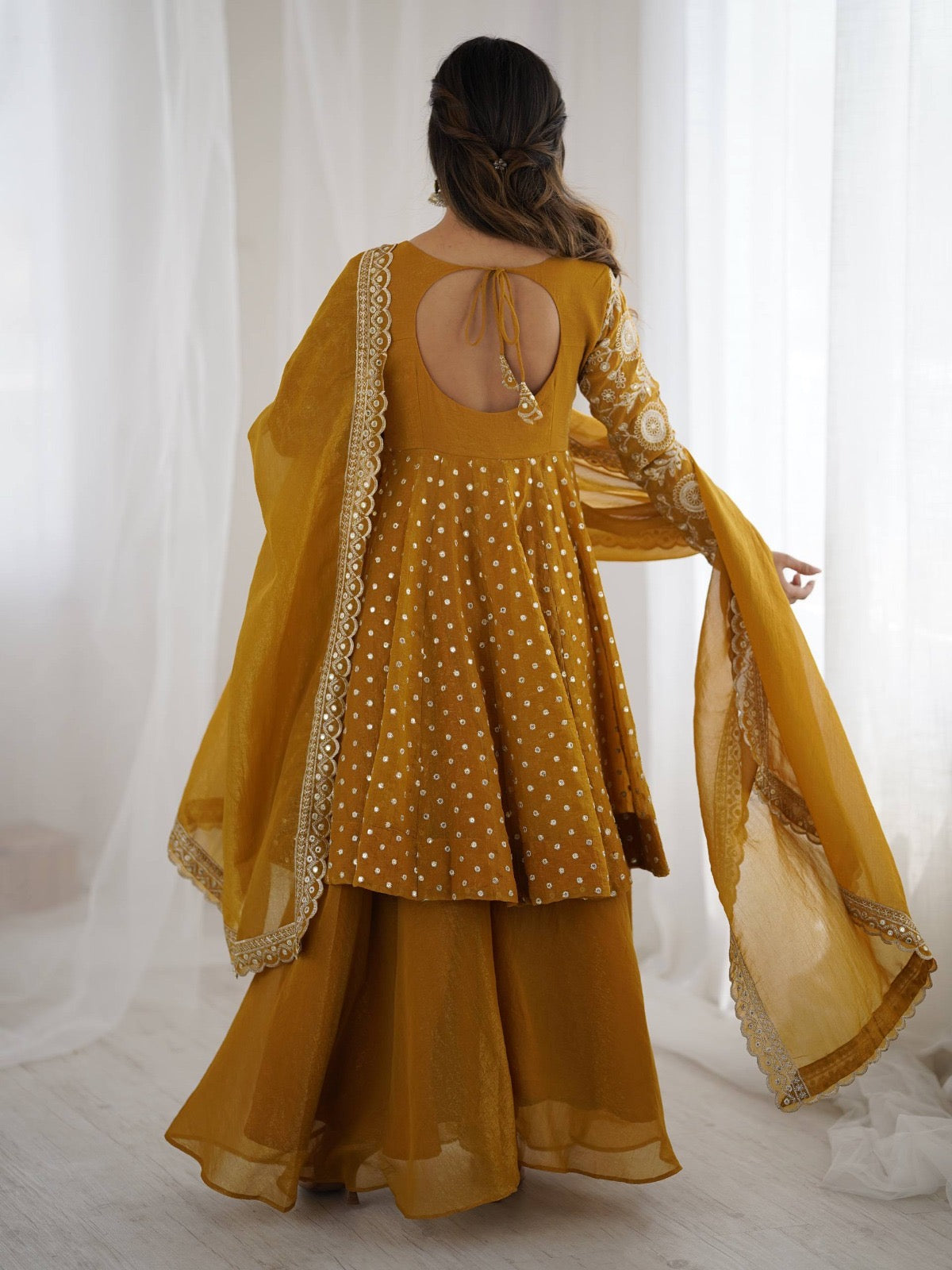 3 Pieces set Anarkali Gown dancing  sets